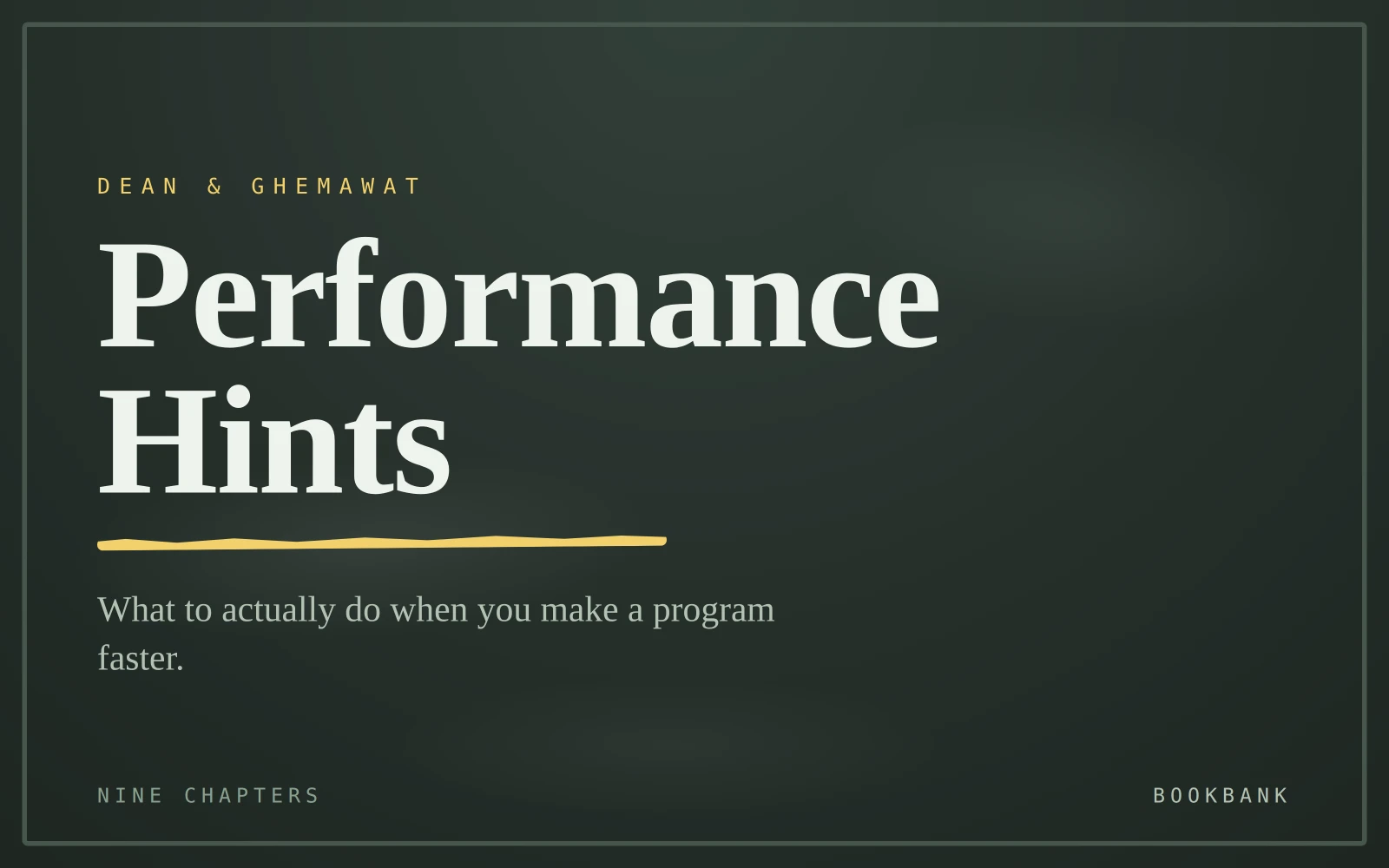 Cover of Performance Hints