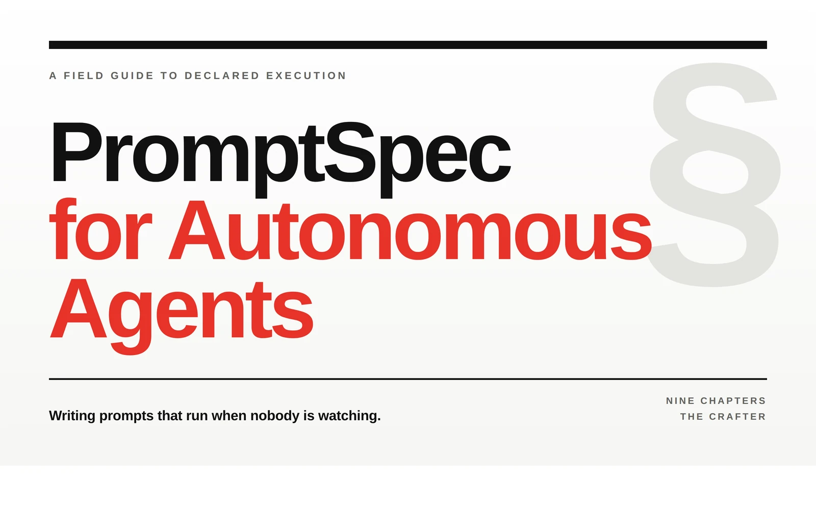 Cover of PromptSpec β for Autonomous Agents